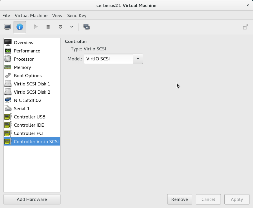 &ldquo;SCSI Controller Model&rdquo;