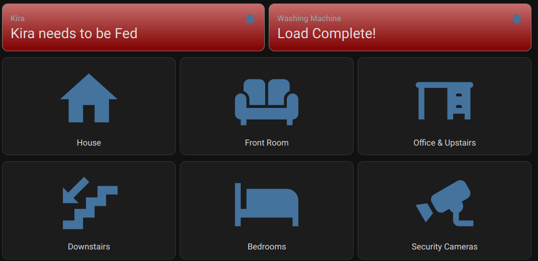 Screenshot of Dashboard with Notifications