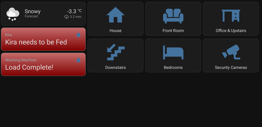 Screenshot of Dashboard with Notifications