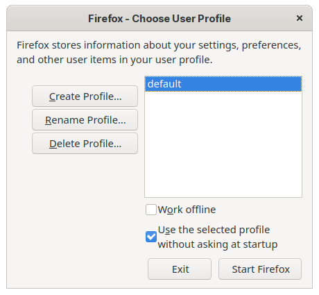 Firefox Profile Manager